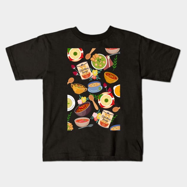 A Soup A Day Is Like Mommas Hug Kids T-Shirt by leBoosh-Designs